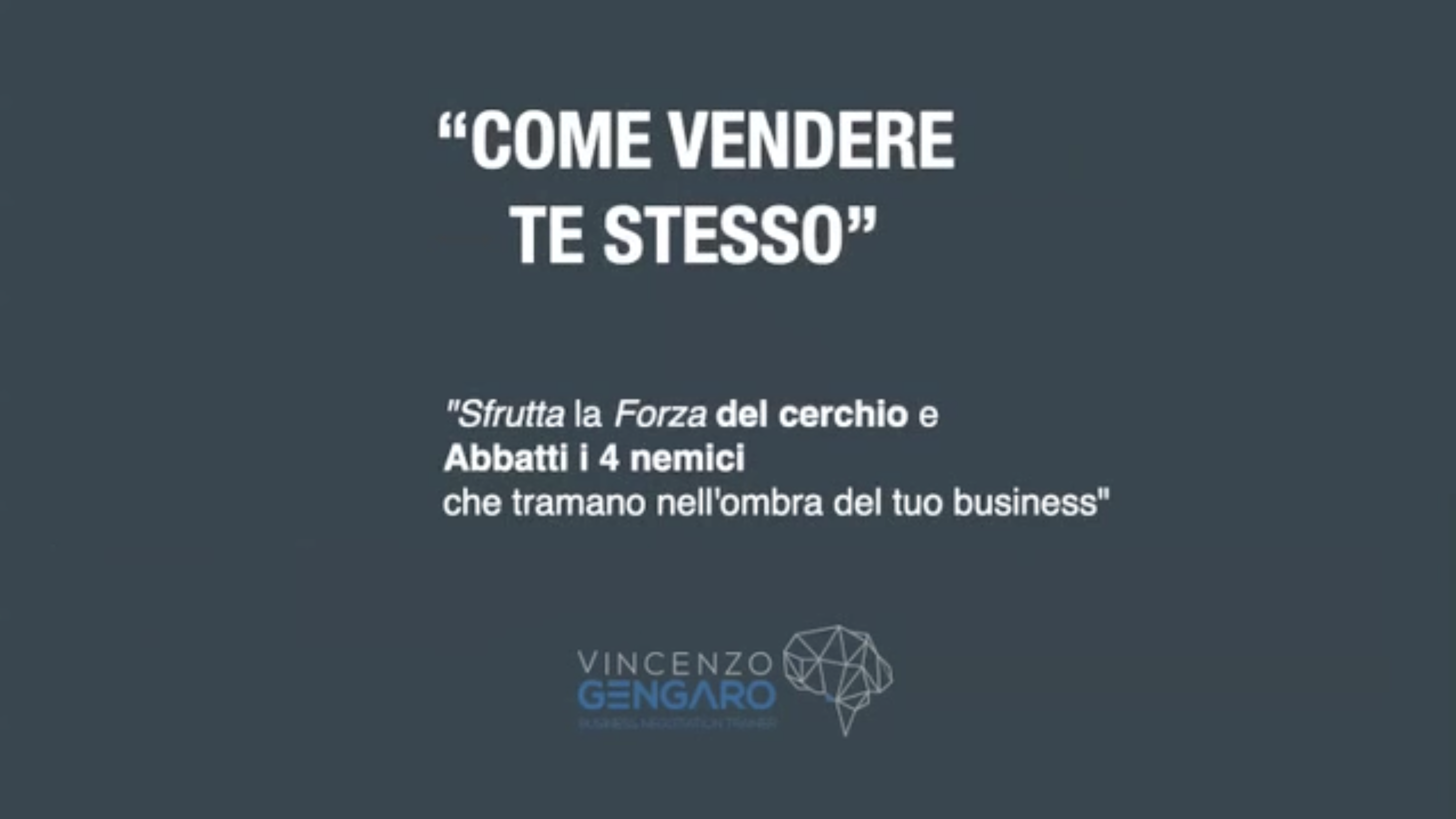 Come vendere te stesso